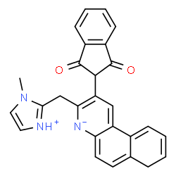 2-benzo[f]quinolin-2-yl-1H-indene-1,3(2H)-dione, (1-methyl-1H-imidazolyl)methyl derivative Structure