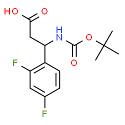 3-[(TERT-BUTOXYCARBONYL)AMINO]-3-(2,4-DIFLUOROPHENYL)PROPANOIC ACID结构式