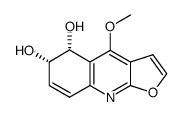 (5R,6S)-4-methoxy-5,6-dihydrofuro[2,3-b]quinoline-5,6-diol Structure