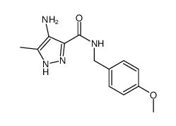 4-amino-N-[(4-methoxyphenyl)methyl]-5-methyl-1H-pyrazole-3-carboxamide结构式