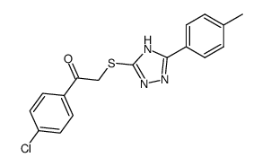 5-p-Chlorophenacylthio-3-p-tolyl-s-triazole Structure