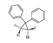 trans-3-fluoro-3-bromo-2-methyl-1,1-diphenylcyclopropane结构式