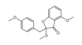 2,4-dimethoxy-2-[(4-methoxyphenyl)methyl]-1-benzofuran-3-one Structure