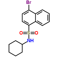 4-Bromo-N-cyclohexyl-1-naphthalenesulfonamide Structure