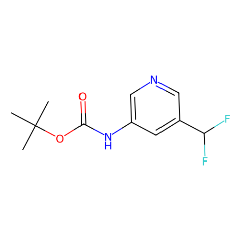 (5-Difluoromethyl-pyridin-3-yl)-carbamic acid tert-butyl ester structure