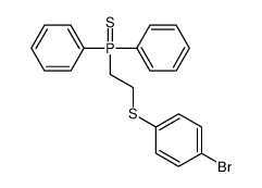 2-(4-bromophenyl)sulfanylethyl-diphenyl-sulfanylidene-λ5-phosphane结构式