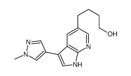 4-[3-(1-methylpyrazol-4-yl)-1H-pyrrolo[2,3-b]pyridin-5-yl]butan-1-ol结构式