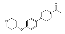 Ethanone, 1-[4-[4-(4-piperidinyloxy)phenyl]-1-piperazinyl] Structure