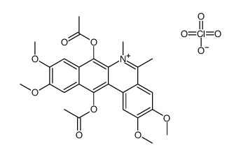 (7-acetyloxy-2,3,9,10-tetramethoxy-5,6-dimethylbenzo[b]phenanthridin-6-ium-12-yl) acetate,perchlorate结构式