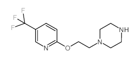 1-[2-[5-(trifluoromethyl)pyridin-2-yl]oxyethyl]piperazine structure