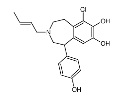 trans-6-chloro-2,3,4,5-tetrahydro-1-(4-hydroxyphenyl)-1H-3-(methylallyl)-3-benzazepine-7,8-diol hydrate Structure