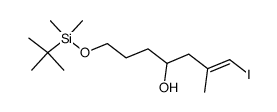 (E)-7-(tert-Butyl-dimethyl-silanyloxy)-1-iodo-2-methyl-hept-1-en-4-ol结构式