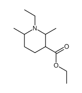 1-ethyl-2,6-dimethyl-piperidine-3-carboxylic acid ethyl ester Structure