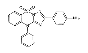 2-(4-aminophenyl)-10-phenyl-5,10-dihydro-5λ6-benzo[e][1,2,4]triazolo-[1,5][1,2,4]thiadiazine-5,5-dione Structure