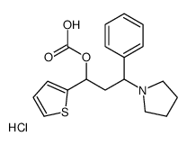 (3-phenyl-3-pyrrolidin-1-yl-1-thiophen-2-ylpropyl) hydrogen carbonate,hydrochloride Structure