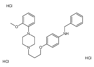 N-benzyl-4-[3-[4-(2-methoxyphenyl)piperazin-1-yl]propoxy]aniline,trihydrochloride Structure