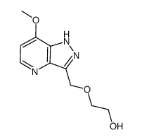 3-(2-hydroxyethoxy)methyl-7-methoxy-1H-pyrazolo[4,3-b]pyridine结构式