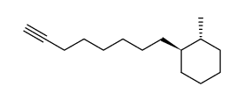 (1R,2R)-1-methyl-2-(oct-7-yn-1-yl)cyclohexane结构式