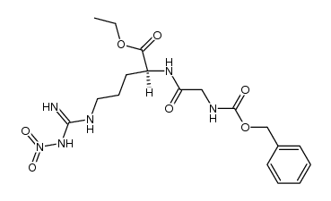 Nα-(N-benzyloxycarbonyl-glycyl)-Nω-nitro-L-arginine ethyl ester Structure