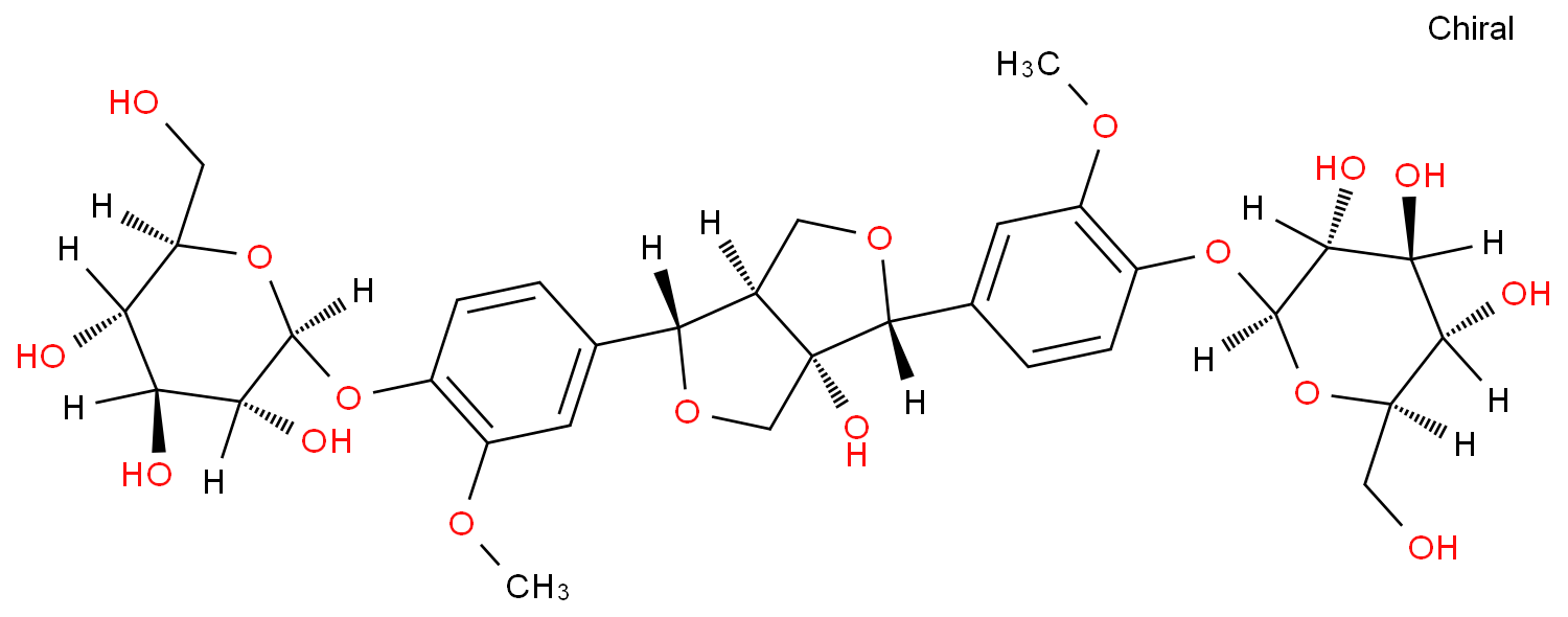 8-羟基松脂醇二葡萄糖苷结构式
