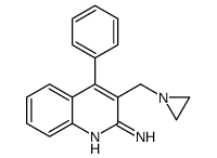 3-(aziridin-1-ylmethyl)-4-phenylquinolin-2-amine Structure