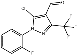 5-chloro-1-(2-fluorophenyl)-3-(trifluoromethyl)-1H-pyrazole-4-carbaldehyde Structure