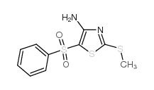 4-氨基-2-甲基硫代-5-苯磺酰基噻唑结构式