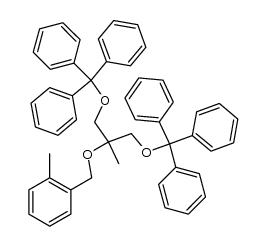 2-methyl-2-O-(2-methylbenzyl)-1,3-di-O-trityl-1,2,3-propanetriol结构式