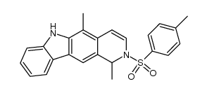 1,2-dihydro-1,5-dimethyl-2-(4-toluenesulphonyl)-6H-pyrido[4,3-b]carbazole Structure