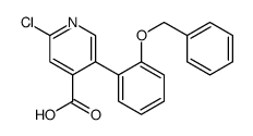 2-chloro-5-(2-phenylmethoxyphenyl)pyridine-4-carboxylic acid Structure