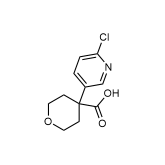 4-(6-氯吡啶-3-基)四氢-2H-吡喃-4-羧酸结构式