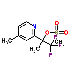 1,1,1-Trifluoro-2-(4-methyl-2-pyridinyl)-2-propanyl methanesulfonate结构式