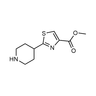 2-(哌啶-4-基)噻唑-4-羧酸甲酯结构式