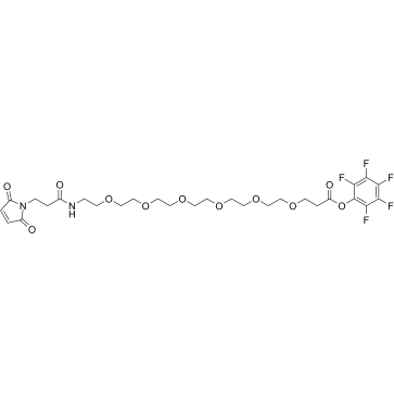 Mal-NH-PEG6-CH2CH2COOPFP ester Structure