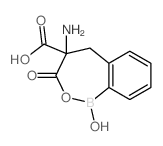 3-amino-6-hydroxy-4-oxo-5-oxa-6-borabicyclo[5.4.0]undeca-7,9,11-triene-3-carboxylic acid结构式