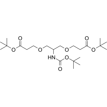 C-NH-Boc-C-Bis-(C-PEG1-Boc)结构式