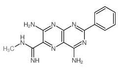 6-Pteridinecarboximidamide,4,7-diamino-N-methyl-2-phenyl- structure