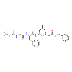 苄基2-[((2S)-2-[(2S)-2-(2-{[(叔丁氧基)羰基]氨基}乙酰氨基)-3-苯基丙酰胺基] -4-甲基戊酰胺基]乙酸酯结构式