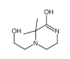 Piperazinone, 4-(2-hydroxyethyl)-3,3-dimethyl- (8CI,9CI) structure