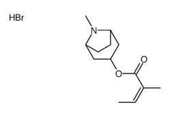 8-methyl-8-azabicyclo[3.2.1]oct-3-yl [1alpha,3alpha(E),5alpha]-2-methyl-2-butenoate hydrobromide结构式