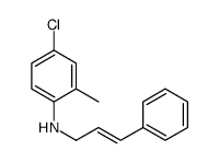 4-chloro-2-methyl-N-(3-phenylprop-2-enyl)aniline结构式