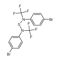 1,3-bis-(4-bromo-phenyl)-1,3-bis-trifluoromethyl-diazathiane结构式