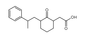 3-[β-Methyl-β-(phenyl)ethyl]-2-oxocyclohexanessigsaeure Structure