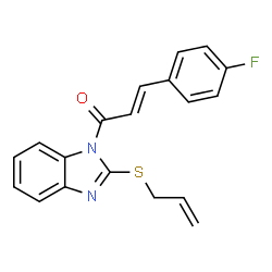 (E)-1-(2-(allylthio)-1H-benzo[d]imidazol-1-yl)-3-(4-fluorophenyl)prop-2-en-1-one Structure