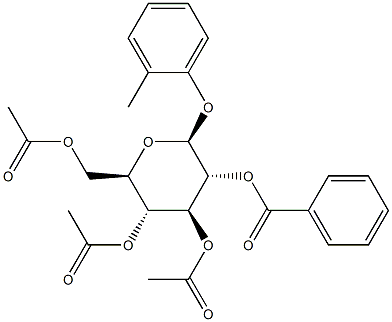 2-Methylphenyl β-D-glucopyranoside 3,4,6-triacetate 2-benzoate结构式