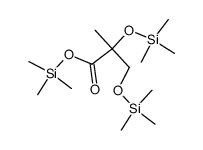 2-Methyl-2,3-bis(trimethylsilyloxy)propionic acid trimethylsilyl ester结构式