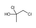 1,2-dichloropropan-2-ol Structure