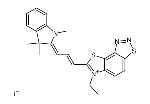 6-ethyl-7-[3-(1,3,3-trimethyl-1,3-dihydro-indol-2-ylidene)-propenyl]-thiazolo[4',5':5,6]benzo[1,2-d][1,2,3]thiadiazolium, iodide Structure