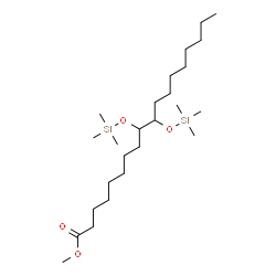 9,10-Bis[(trimethylsilyl)oxy]octadecanoic acid methyl ester Structure