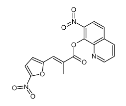 (7-nitroquinolin-8-yl) (E)-2-methyl-3-(5-nitrofuran-2-yl)prop-2-enoate结构式